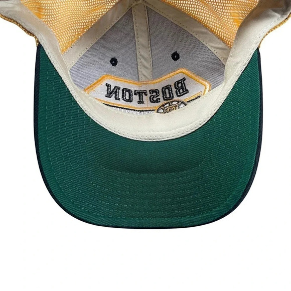 Boston Bruins NHL Hat Cap Snapback Trucker Hockey CCM Adjustable Black Yellow - Picture 5 of 5